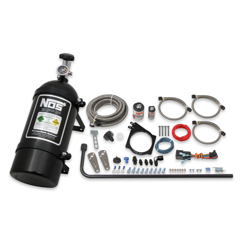 Kit de nitro húmedo con placa GM LS cuerpo de mariposa de cable 4 tornillos 102/105 mm 1997-2012 - negro, hasta 250 CV