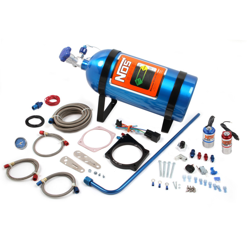 Kit nitro humide à plaque GM LS boîtier papillon à câble 4 vis 102/105 mm 1997-2012 - bleu, jusqu'à 250 ch