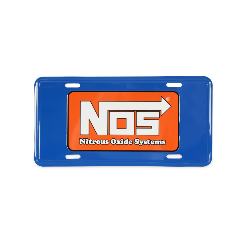 NOS License Plate - 12 x 6 inch, Embossed Aluminum with Glossy Finish