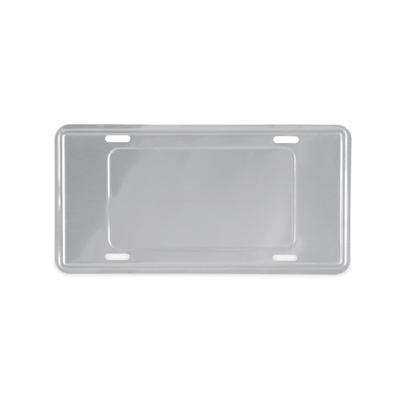 Matrícula decorativa NOS - 12 x 6 pulg., aluminio estampado con acabado brillante