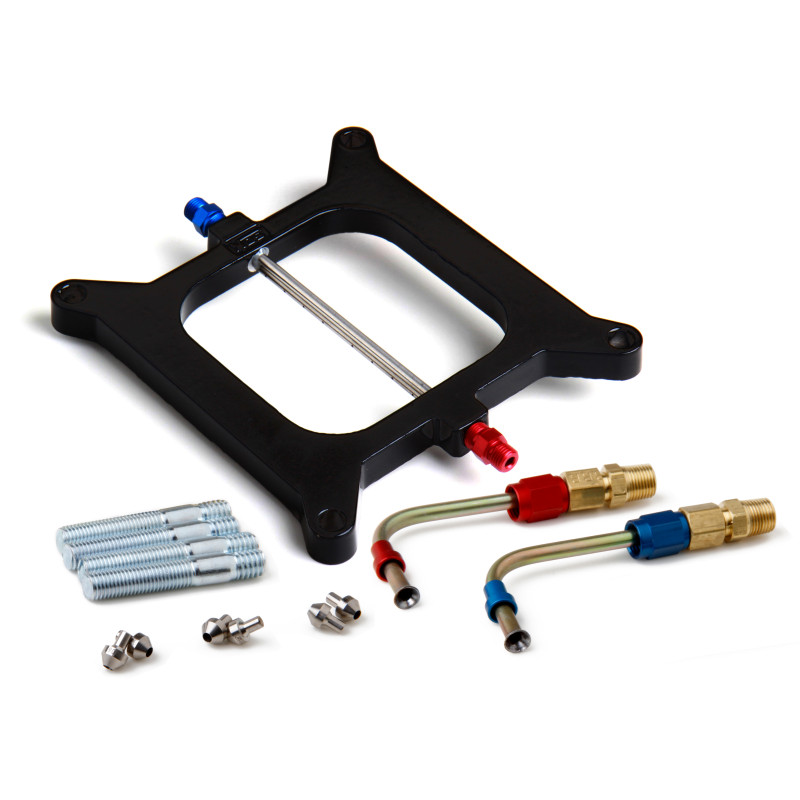 Plaque d'injection Super PowerShot avec gicleurs et raccords - Holley 4150 bride carrée, V8