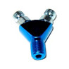 Racor en Y especial para jet Flare a 1/8 NPT - azul