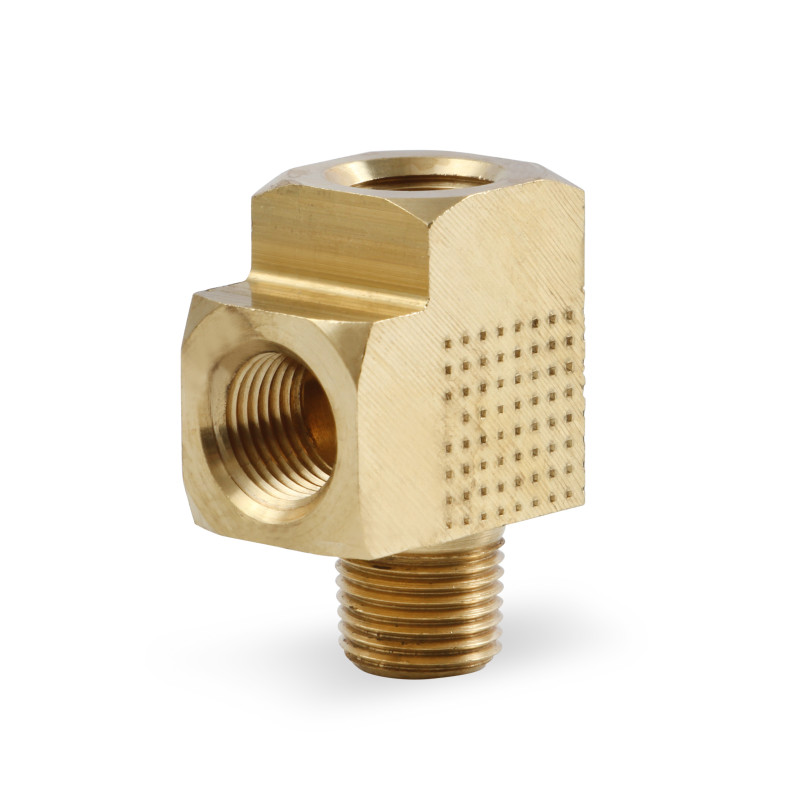 Brass Tee Fitting 1/8 NPT Female - Male - Female