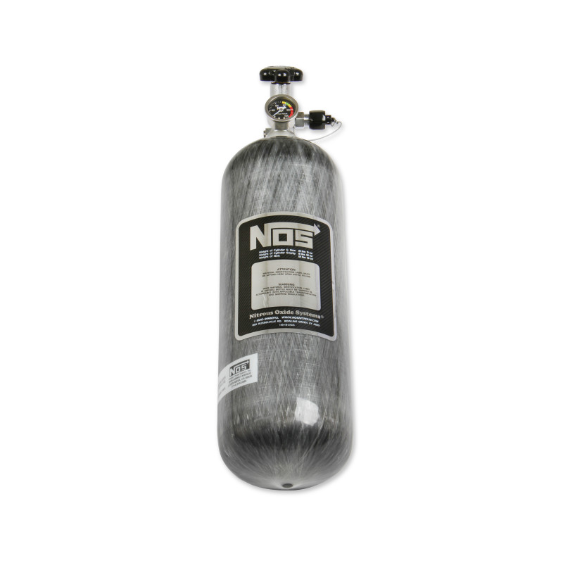 12 lb 9 oz (12.8 lb) Nitrous Bottle - Carbon Finish, Super Hi-Flo Valve