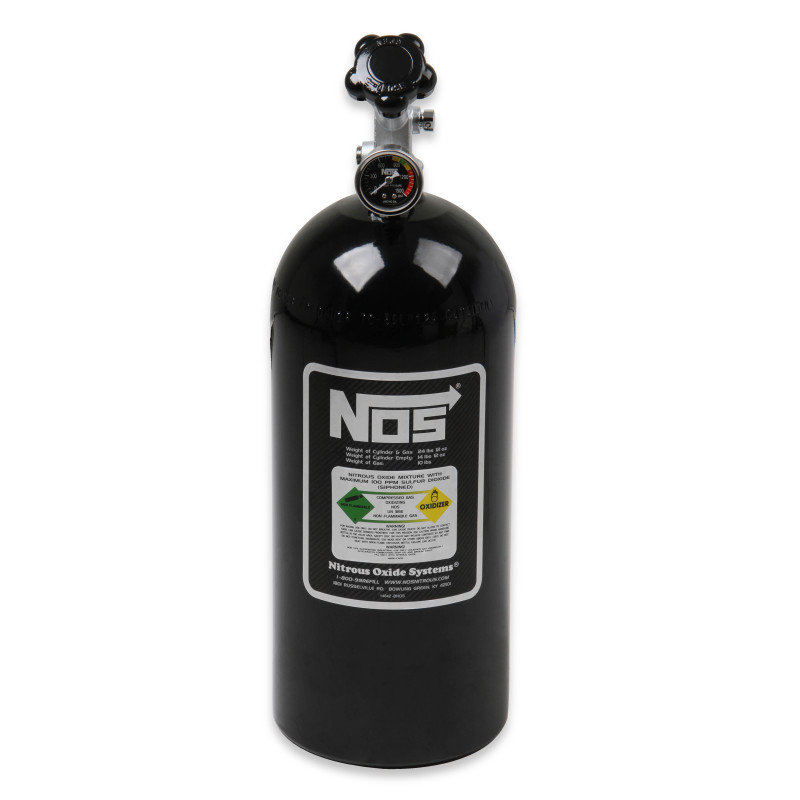 Bouteille nitro 10 lb - finition noire, robinet Super Hi-Flo avec manomètre