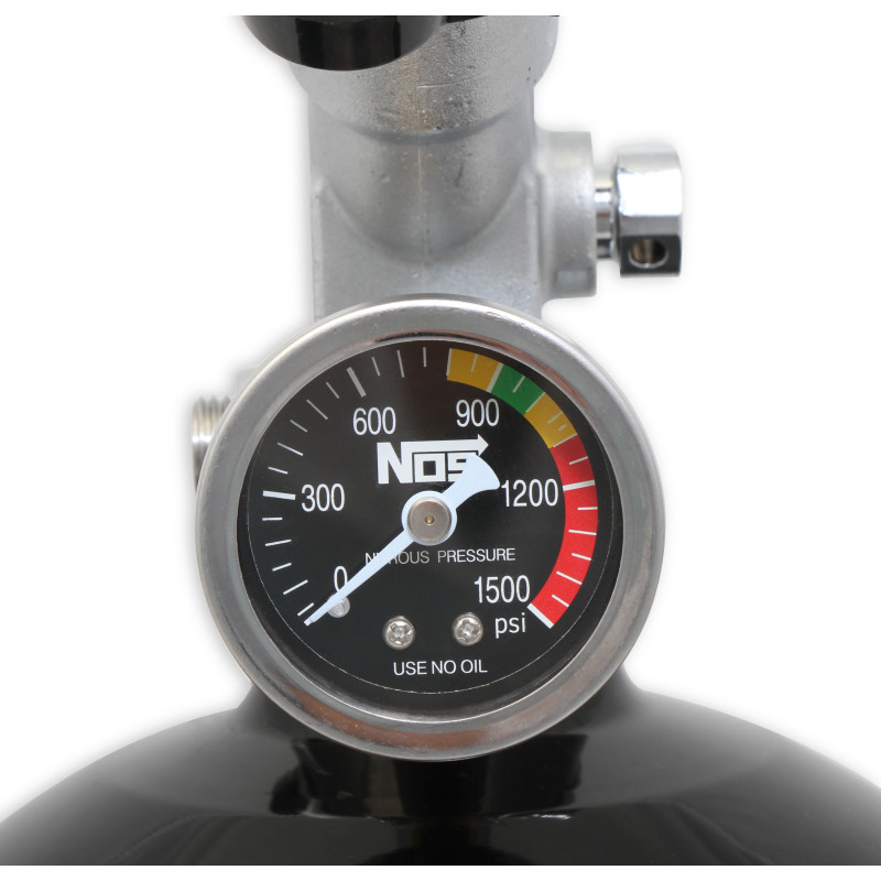 Bouteille nitro 10 lb - finition noire, robinet Super Hi-Flo avec manomètre
