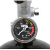 Botella de nitro de 10 lb - acabado negro, válvula Super Hi-Flo con manómetro