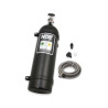 Kit de botella de nitro de 15 lb - acabado negro, válvula Super Hi-Flo con manómetro y soportes