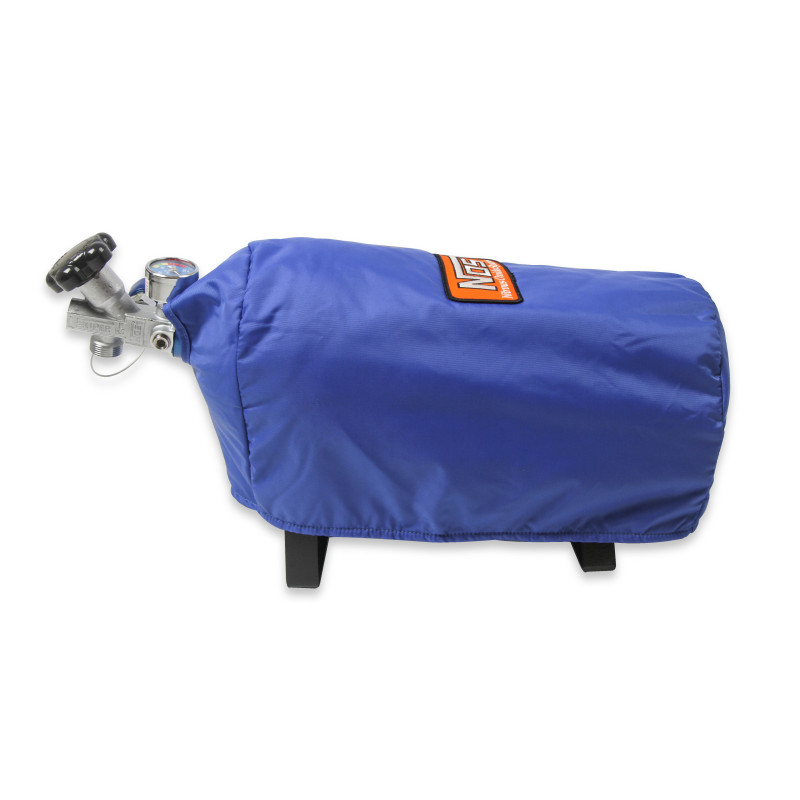 Funda para botella de nitro de 10 lb - azul, diámetro 7 pulg., cierre de velcro