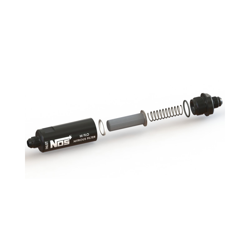 Hi-Flow-Lachgasfilter Inline -8AN - schwarz