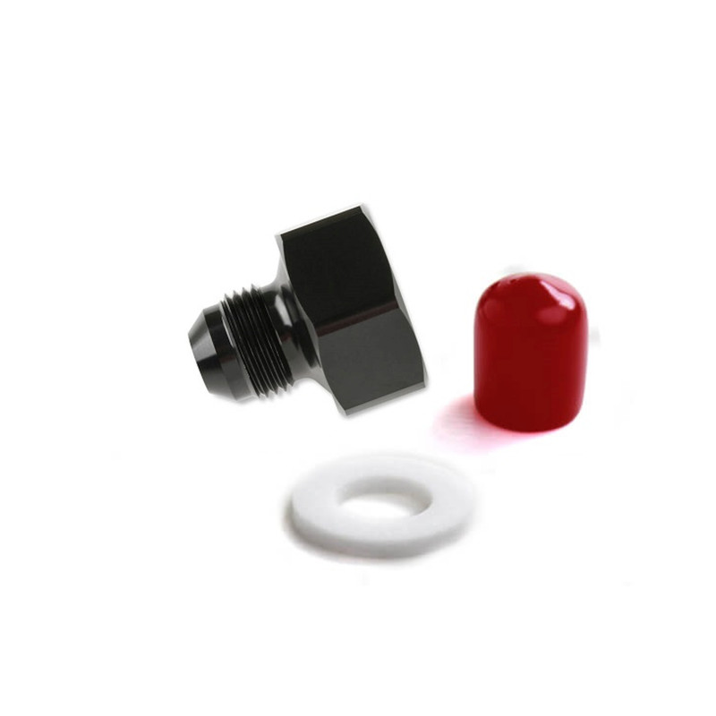 Adaptateur d'écrou de bouteille nitro -8AN-660 - aluminium 7075 noir