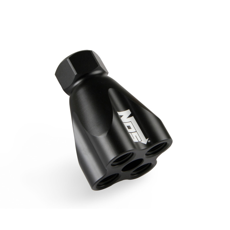 Showerhead-Verteilerblock - Eingang -8AN O-Ring, 4 Ausgänge -6AN O-Ring