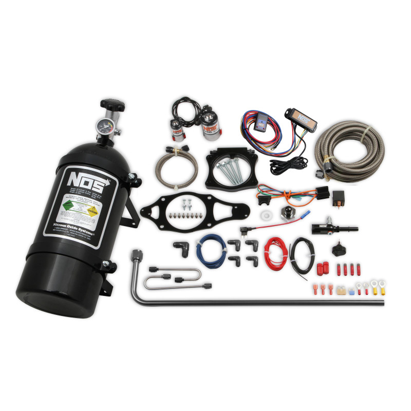 Lachgas-Nasssystem mit Platte Chevrolet Camaro SS 2016-2021 - schwarze Komponenten, schwarze 10-lb-Flasche