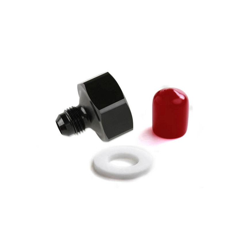 Adaptateur d'écrou de bouteille nitro -6AN-660 - aluminium 7075 noir