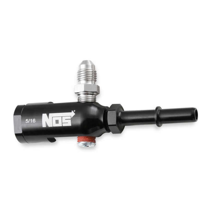 Fuel Rail Adapter 5/16 OE to 3 x 1/8 NPT Ports - Black Anodized Aluminum
