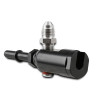 Fuel Rail Adapter 5/16 OE to 3 x 1/8 NPT Ports - Black Anodized Aluminum