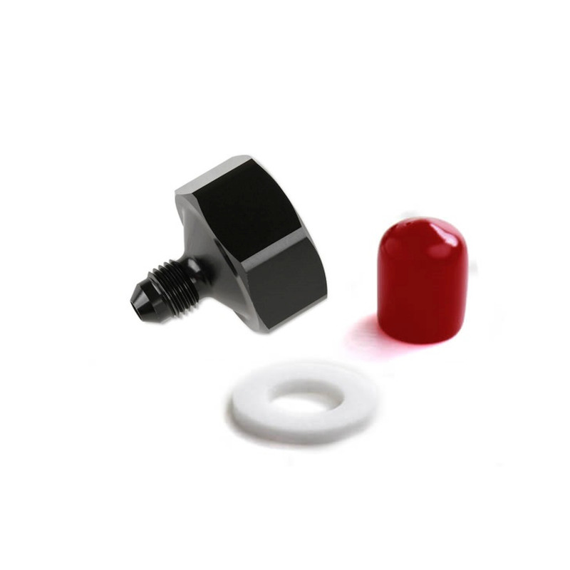 Adaptateur d'écrou de bouteille nitro -4AN-660 - aluminium 7075 noir