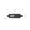 In-Line Hi-Flow Nitrous Filter -4AN - Black