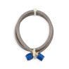 Manguera trenzada de acero inoxidable -4AN - longitud 2 ft (61 cm) - racores azules