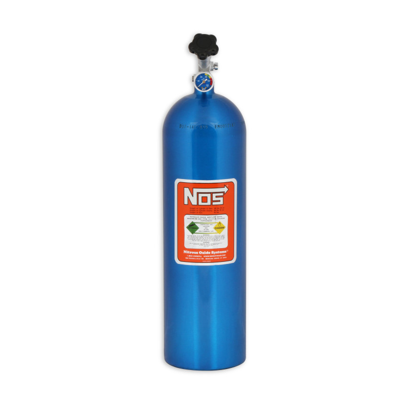 Botella de nitro de 15 lb - acabado azul NOS, válvula Super Hi-Flo