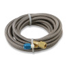 Durite tressée inox -4AN - longueur 14 ft (4,27 m) - raccords bleus