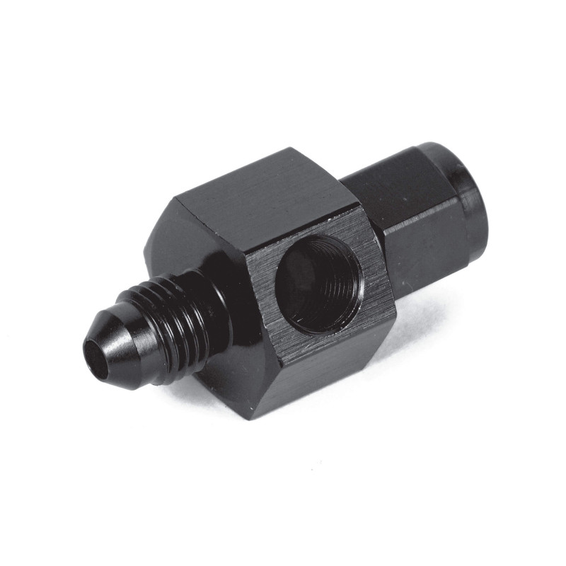 Adaptateur de manomètre -4 mâle vers -4 femelle 1/8 NPT - noir