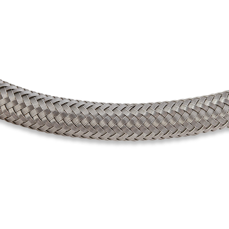 Edelstahl-Geflechtschlauch -3AN - Länge 3 ft (91 cm) - blaue Anschlüsse