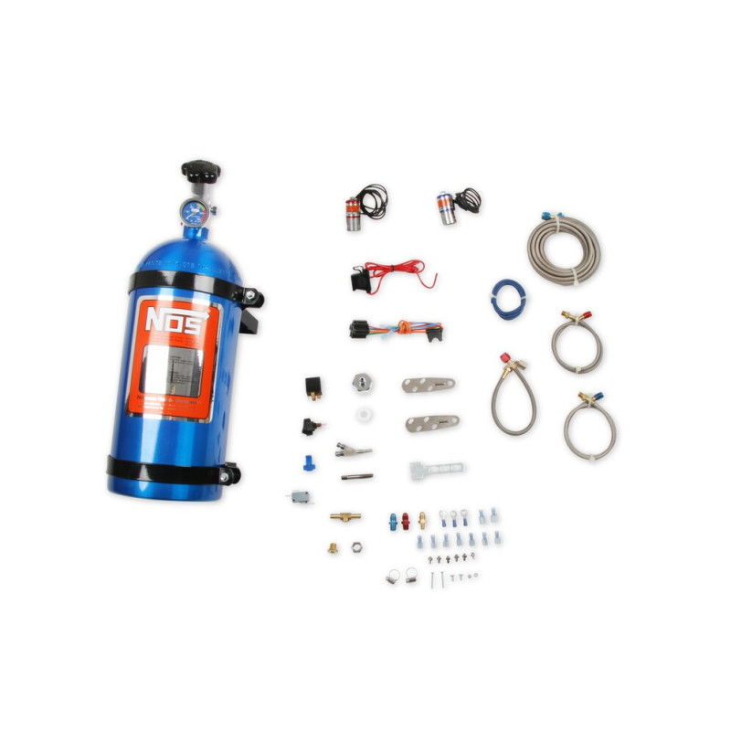 Kit nitro humide Single Fogger multi-fit 4 et 6 cylindres injection multipoint 35-75 ch - bouteille 10 lb bleue