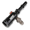 Adaptateur de rampe carburant 3/8 OE vers 3 ports 1/8 NPT - aluminium anodisé noir