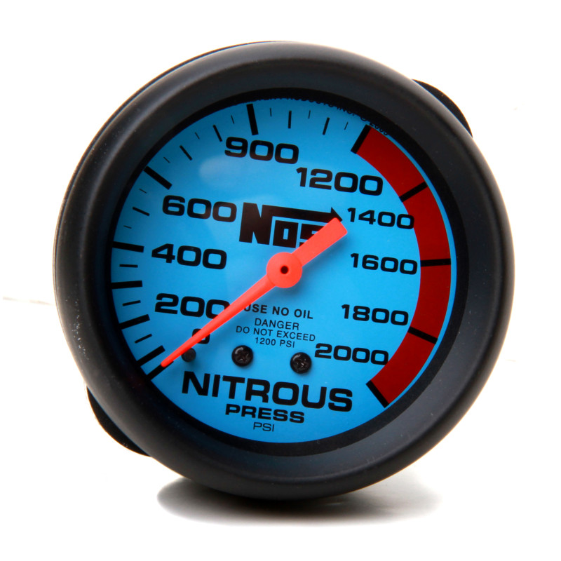 Manomètre nitro 2-5/8 po - 0-2000 psi, cadran bleu