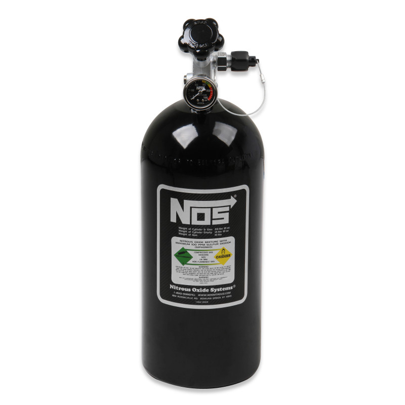 Bouteille nitro 10 lb - finition noire, robinet Super Hi-Flo, avec Racer Safety