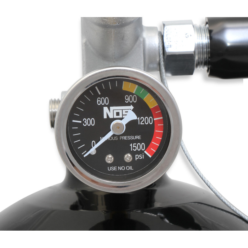 Bouteille nitro 10 lb - finition noire, robinet Super Hi-Flo, avec Racer Safety