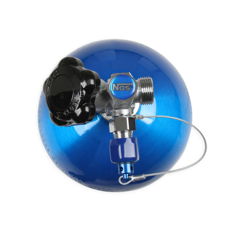 Bombola nitro da 10 lb - finitura blu NOS, valvola Super Hi-Flo, con Racer Safety