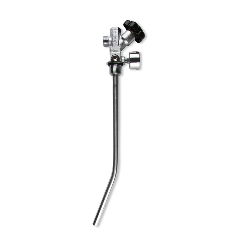 Valvola bombola nitro Super Hi-Flo da 10 lb con tubo pescante e manometro blu