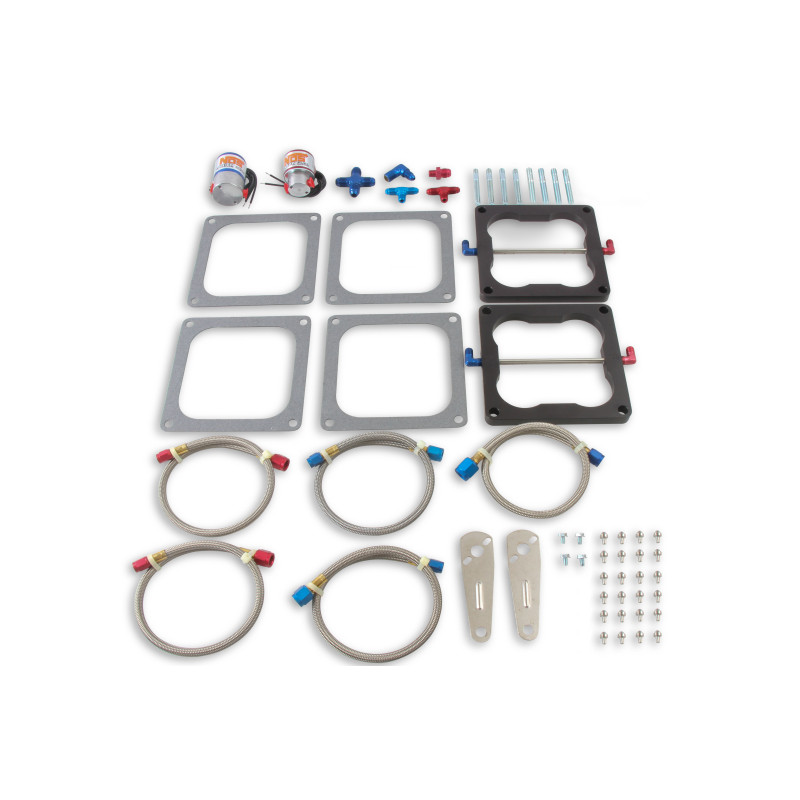Pro-Shot Fogger Cheater Upgrade Kit single to two-stage - Holley 4500 Dominator flange (without bottle)