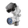 Valvola bombola nitro Super Hi-Flo con manometro a quadrante blu - bombole da 5 lb e oltre
