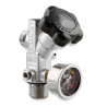 Robinet de bouteille nitro Super Hi-Flo avec manomètre à cadran noir - bouteilles 5 lb et plus