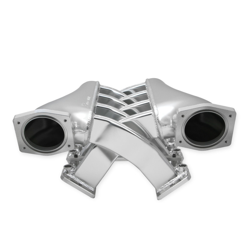 Colector de admisión fabricado de doble plenum Sniper EFI 92 mm LS1/2/6, kit de rampa - plata