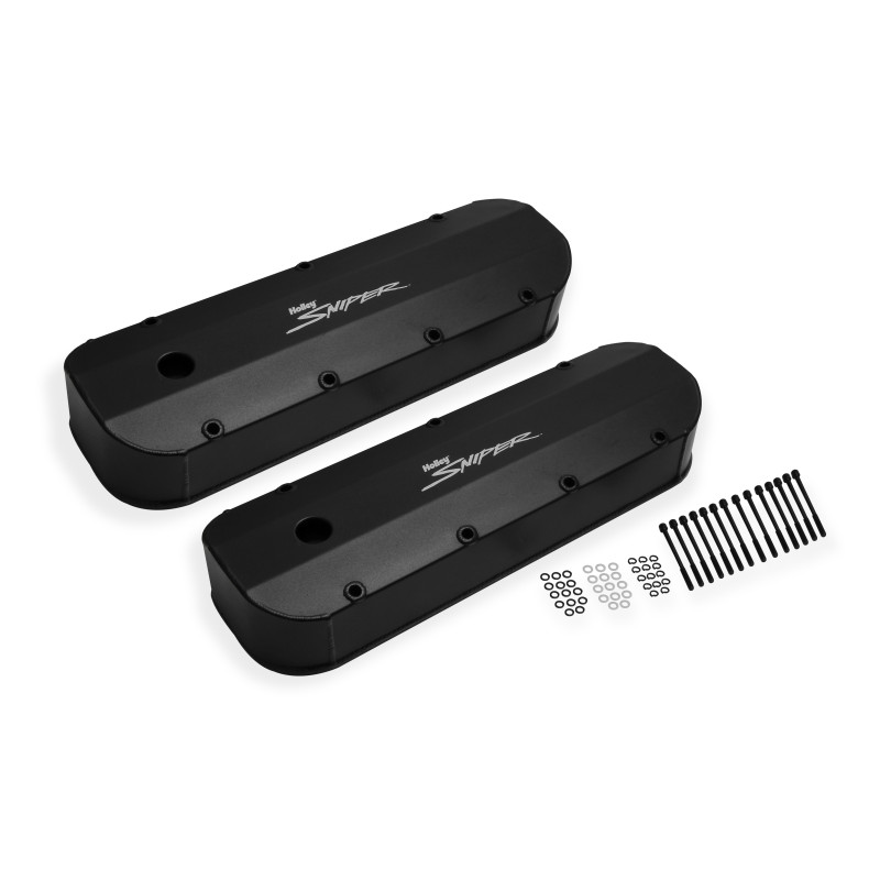 Sniper Valve Cover - Fabricated Aluminum - BBC - Black