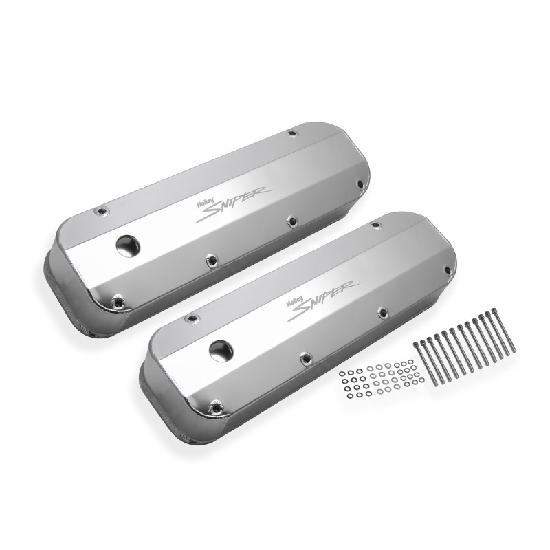Cubrebalancines de aluminio fabricado Sniper - Ford Big Block - anodizado natural
