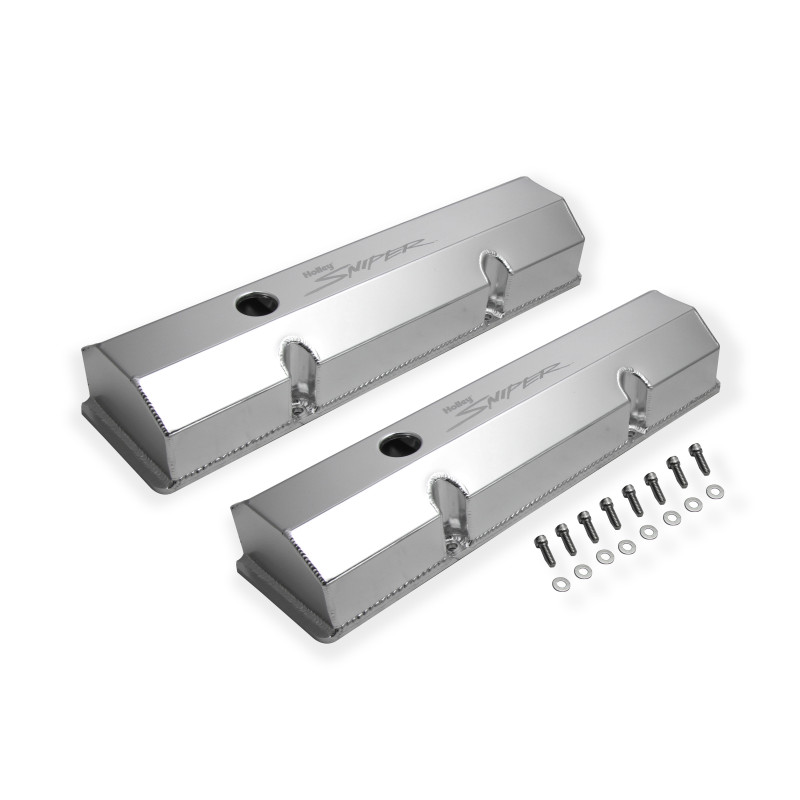 Ventildeckel aus gefertigtem Aluminium Sniper - SBC - Perim Bolt - Flat - eloxiert