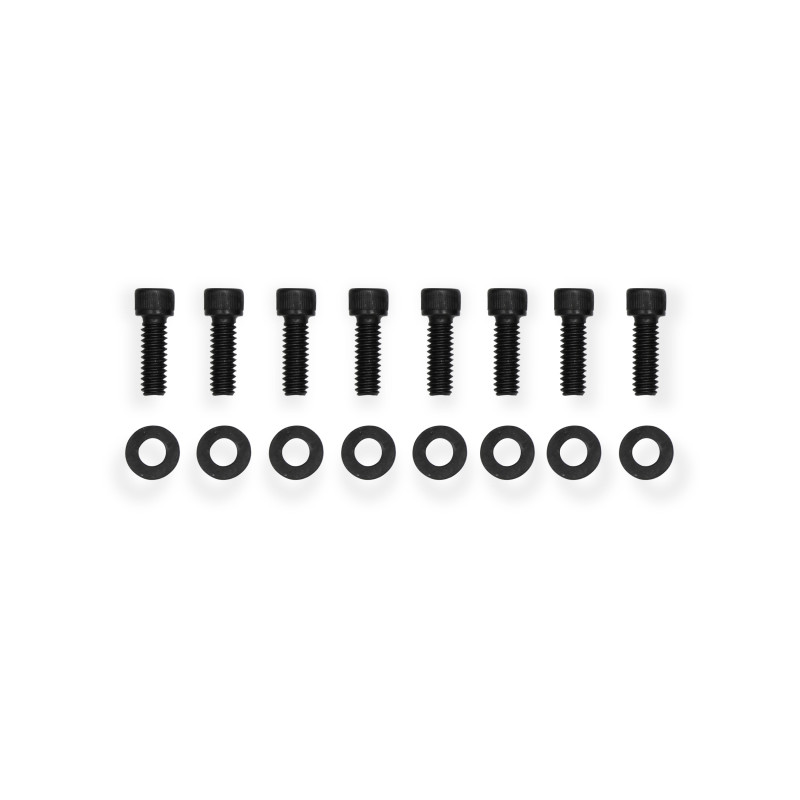 Cubrebalancines de aluminio fabricado Sniper - SBC - tornillos perimetrales, plano, negro