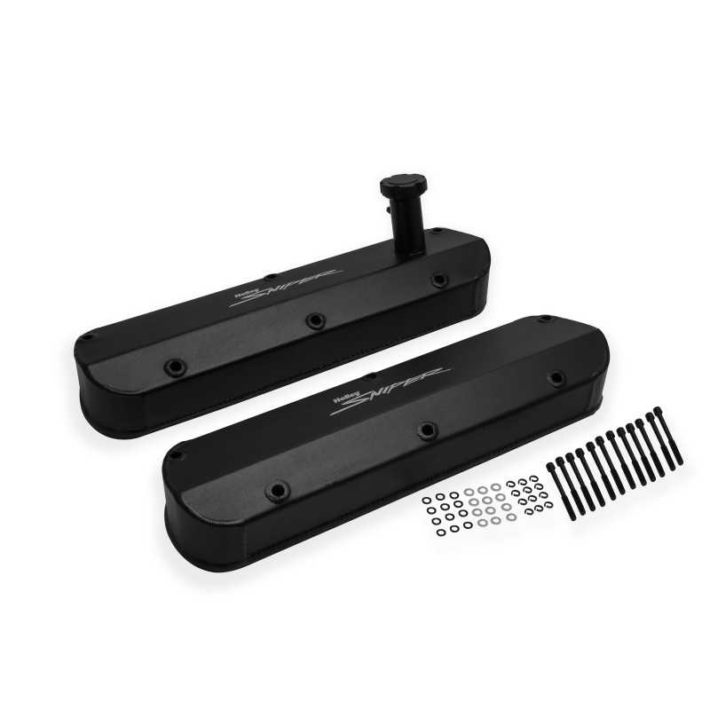 Coperchio punterie in alluminio fabbricato Sniper - Ford Small Block - alto - nero