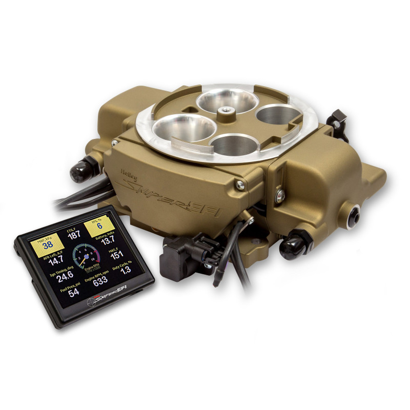 Kit di iniezione Holley Sniper EFI Quadrajet - oro classico